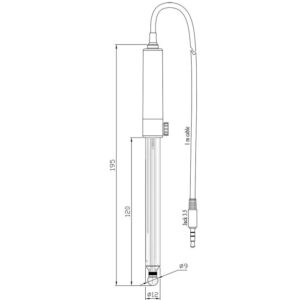 Electrodo pH digital vidrio, rellenable PIN