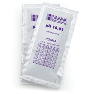 Solución pH 10.01, sachets de 20 ml.