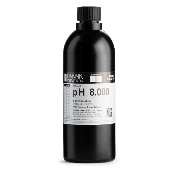 Solución de pH 8.000, 500 ml.