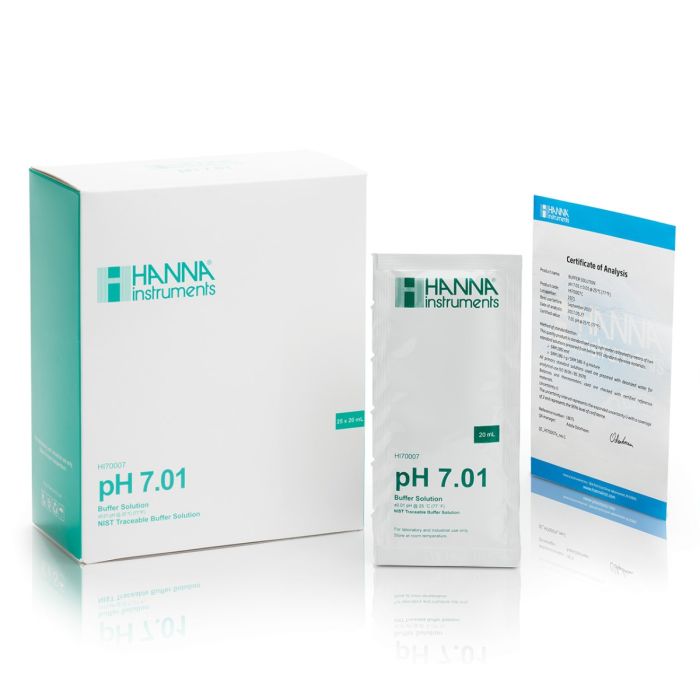 Caja 25 unid. buffer 7.01 certificado (20ml) - Image 2