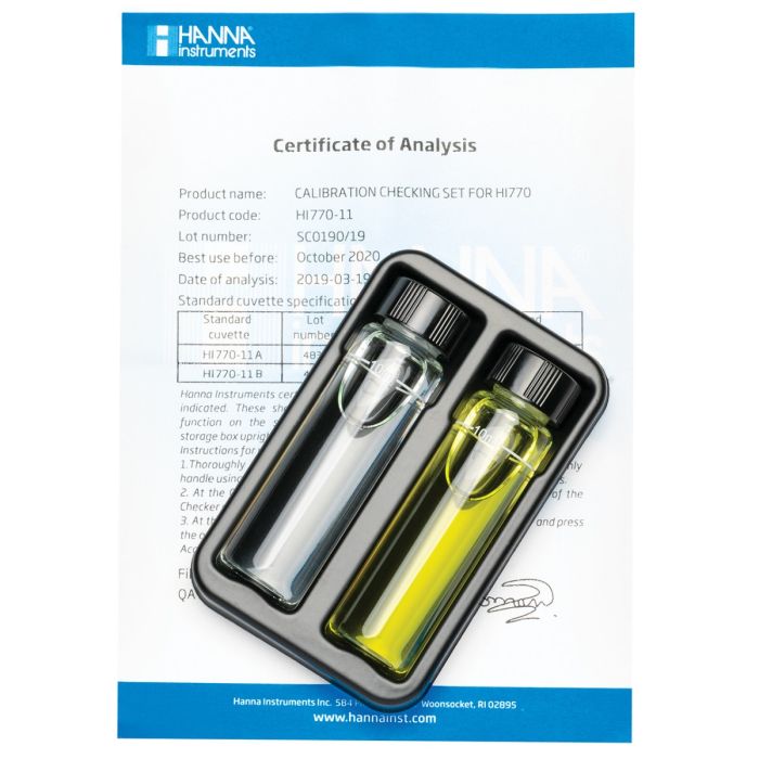 Set de chequeo calibración Sílice (0 y 100ppm