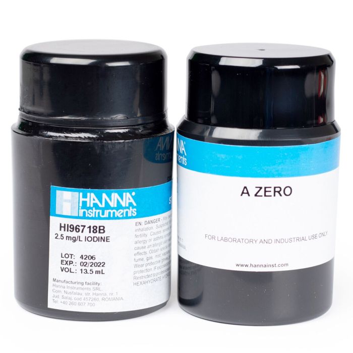 CalCheck styards para Yodo, 0.0 y 2.5 ppm