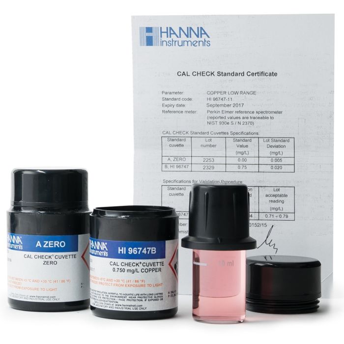 CalCheck styards para Cobre LR, 0.0 y 0.750 p