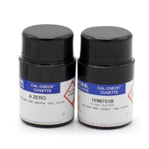 CalCheck styards para Sulfato, 0.0 y 75.0 ppm
