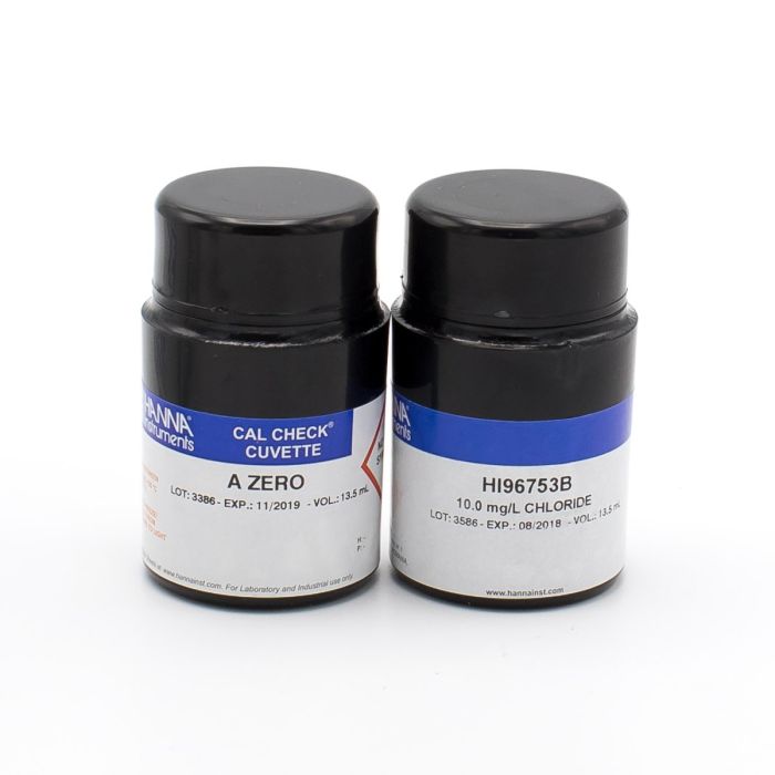 CalCheck styards para Cloruro, 0.0 y 10.0 ppm