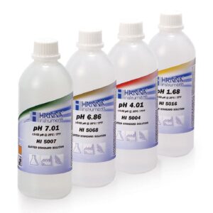 500 ml, pH 6.86, +/-0.01 pH, carcaza y certif